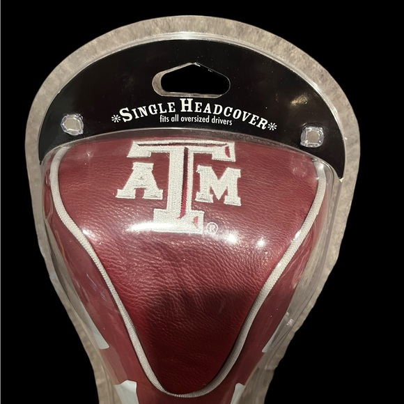 Texas A&M Aggies NCAA Single Apex Golf Club Headcover For Oversized Drivers NEW - Picture 5 of 8